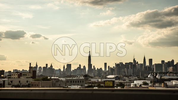 Manhattan skyline - city view with Empire State Building seen from Brooklyn in NYC
