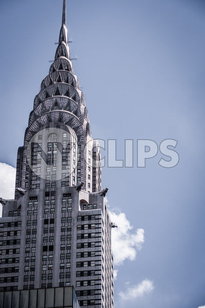 beautiful metal skyscraper - Chrysler Building famous Art Deco landmark office building in Manhattan NYC