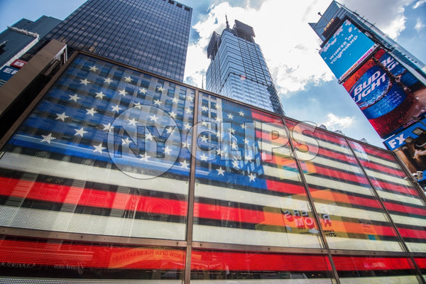 LED American flag in Times Square Manhattan NYC