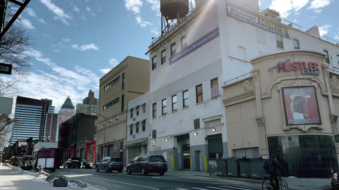 passing Hustler Club on West Side Highway Manhattan New York City NYC