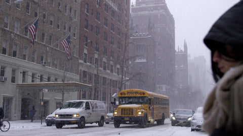 snowing in Manhattan