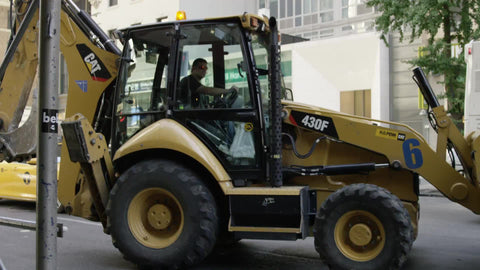 construction tractor digger on 5th Ave in Manhattan NYC