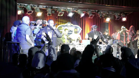 Smif n Wessun on stage rapping at BB Kings show - concert lights and fans in crowd