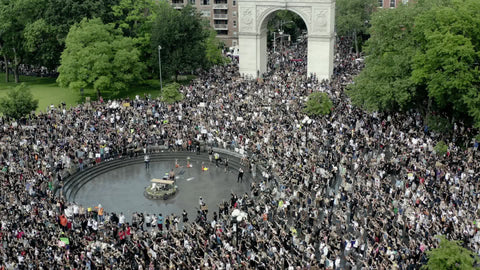 Black Lives Matter protest Washington Square Park with audio