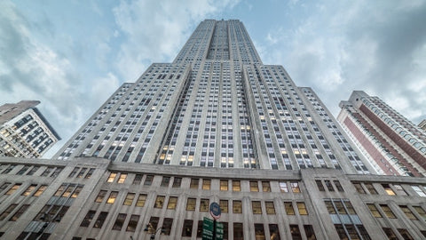 upward angle of Empire State Building