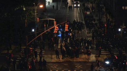 police versus protestors in New York City NYC