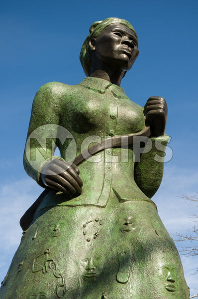 Harriet Tubman freedom fighter and Underground Railroad leader - statue in Harlem