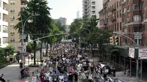 no justice no peace audio Black Lives Matter protest marching New York City