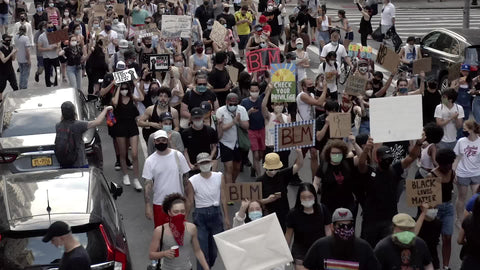 BLM signs people marching Black Lives Matter New York City 1080