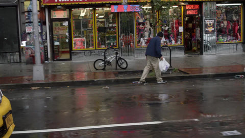 taxi driving on 6th Avenue in Greenwich Village in Manhattan 4K and 1080 HD in NYC