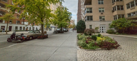 Lower Fifth Avenue in HDR with Empire State Building in background in Manhattan NYC