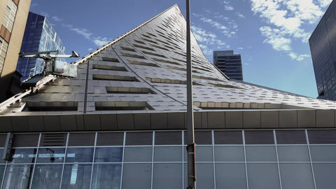 VIA 57 West Pyramid Building skyscraper in Manhattan Midtown off West Side Highway New York City NYC