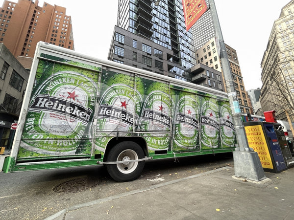 Heineken truck delivering beer in New York City