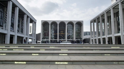 Lincoln Center in Manhattan - zooming out slowly during day in 4K and 1080 HD in NYC