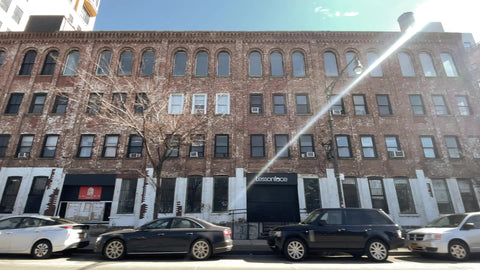 driving through the West Village in winter Manhattan New York City NYC