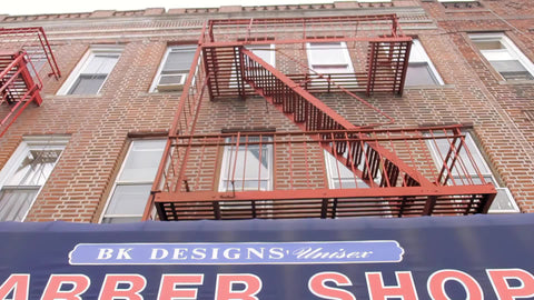 barber shop sign in Flatbush Brooklyn New York City NYC
