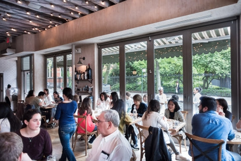 People having brunch in restaurant during day in NYC