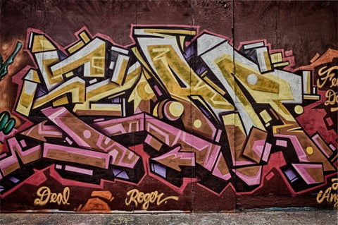 beautiful graffiti piece on wall - urban art in the city