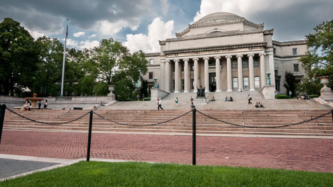 Columbia University college campus library steps - timelapse in 4K and 1080 HD in NYC