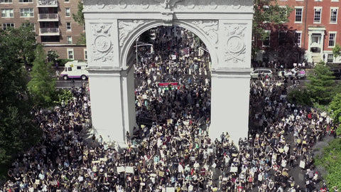 no justice no peace BLM protest Washington Square Park with audio