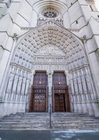 Cathedral front doors and steps