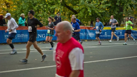 marathon runners completing last mile in Central Park NYC