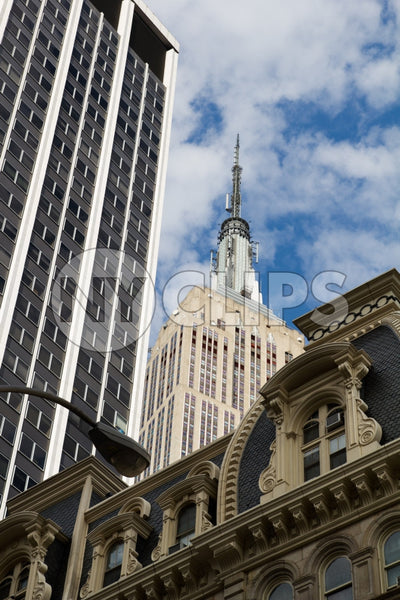 closeup of Empire State Building