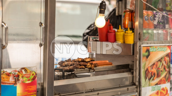 hot dog vendor - street food cart