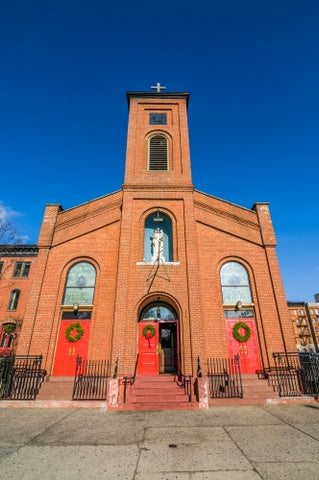 red brick church
