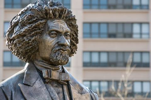 Frederick Douglass statue closeup in Harlem