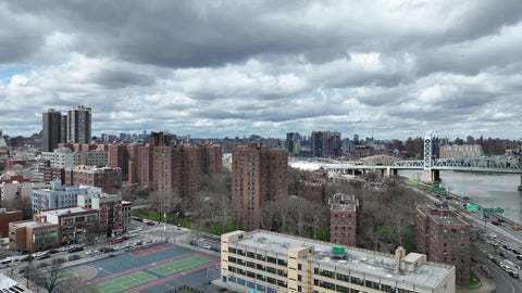 aerial housing projects in East Harlem NYC