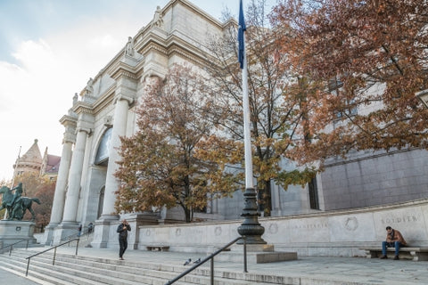 American Museum of Natural History entrance front stairs in Manhattan New York City NYC