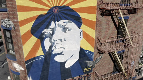 Biggie Smalls Brooklyn Love Building mural Fulton Street Fort Green New York