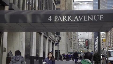 panning shot on Park Ave with Met-Life Building in background in cold weather in 1080 HD NYC